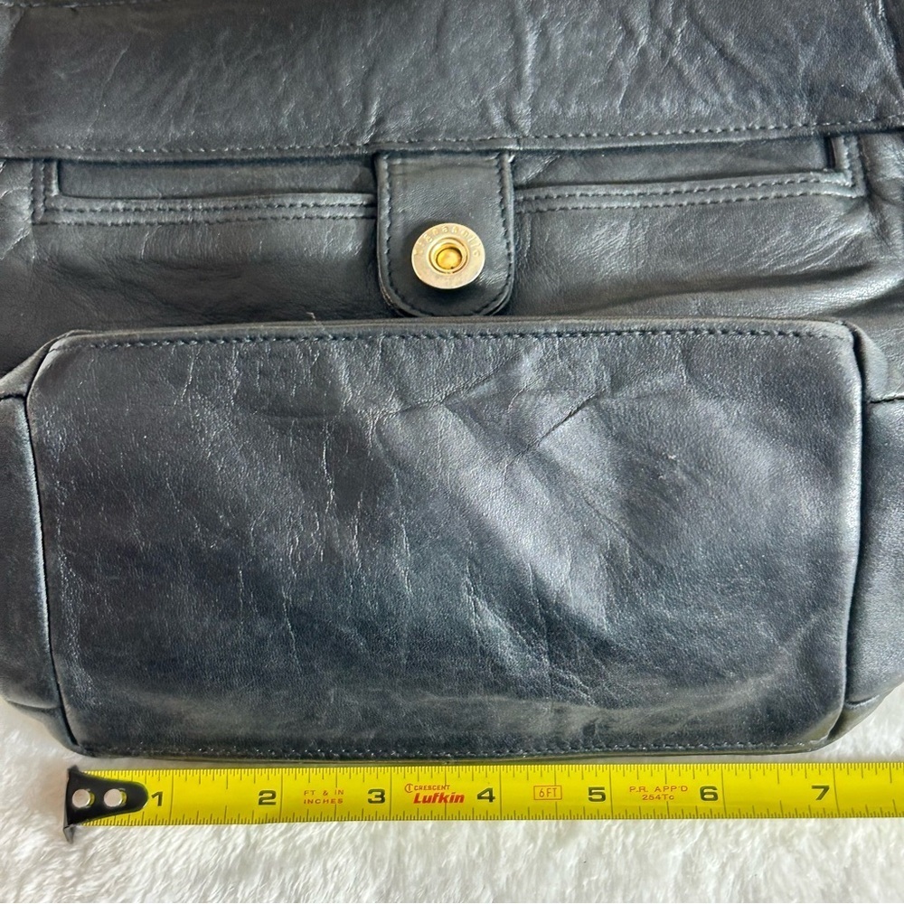 Tignanello Black Crossbody Leather Bag with Tassel Charm - Picture 6 of 12